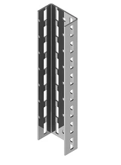 الملف U-BSUP 10-000، بأبعاد: 100x50x200 مم إلى 100x50x6000 مم، بسماكة معدن 4.0 مم، مجلفن بالحرارة