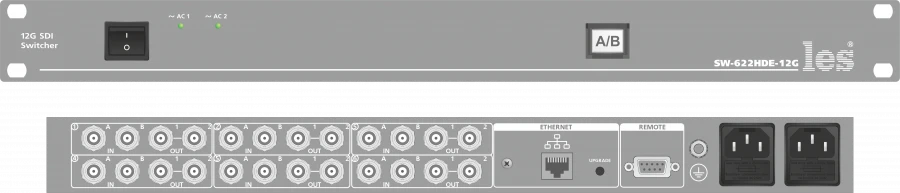 6-Channel 2-in-1 Switch for 12G/3G/HD/SD-SDI - SW-622HDE-12G