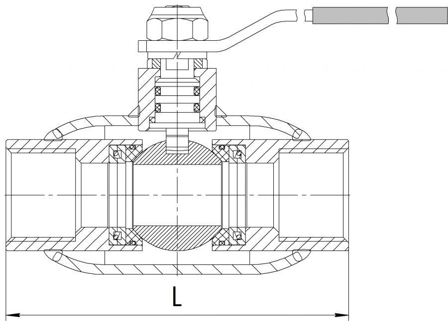 Кран шаровой муфтовый КШЦ DN 15-400 PN 1,6-4,0 МПа