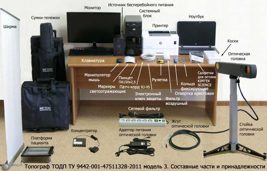 Топограф компьютерный оптический бесконтактный определения деформации позвоночника ТОДП - для бесконтактного исследования деформ