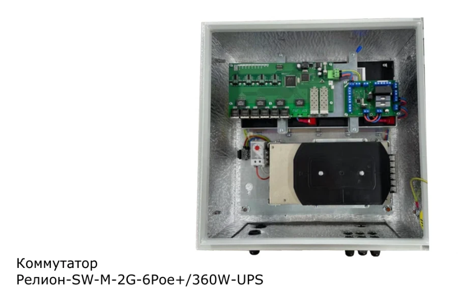 مفتاح شبكة صناعي مُدار Relion-SW-M-2G-6Poe+/360W-UPS