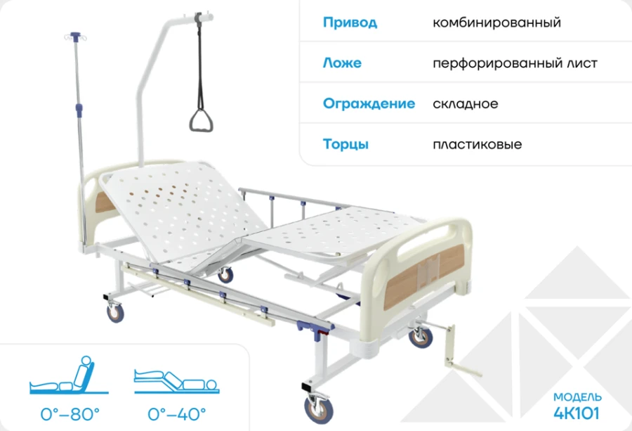 Кровать 4К101 медицинская многофункциональная