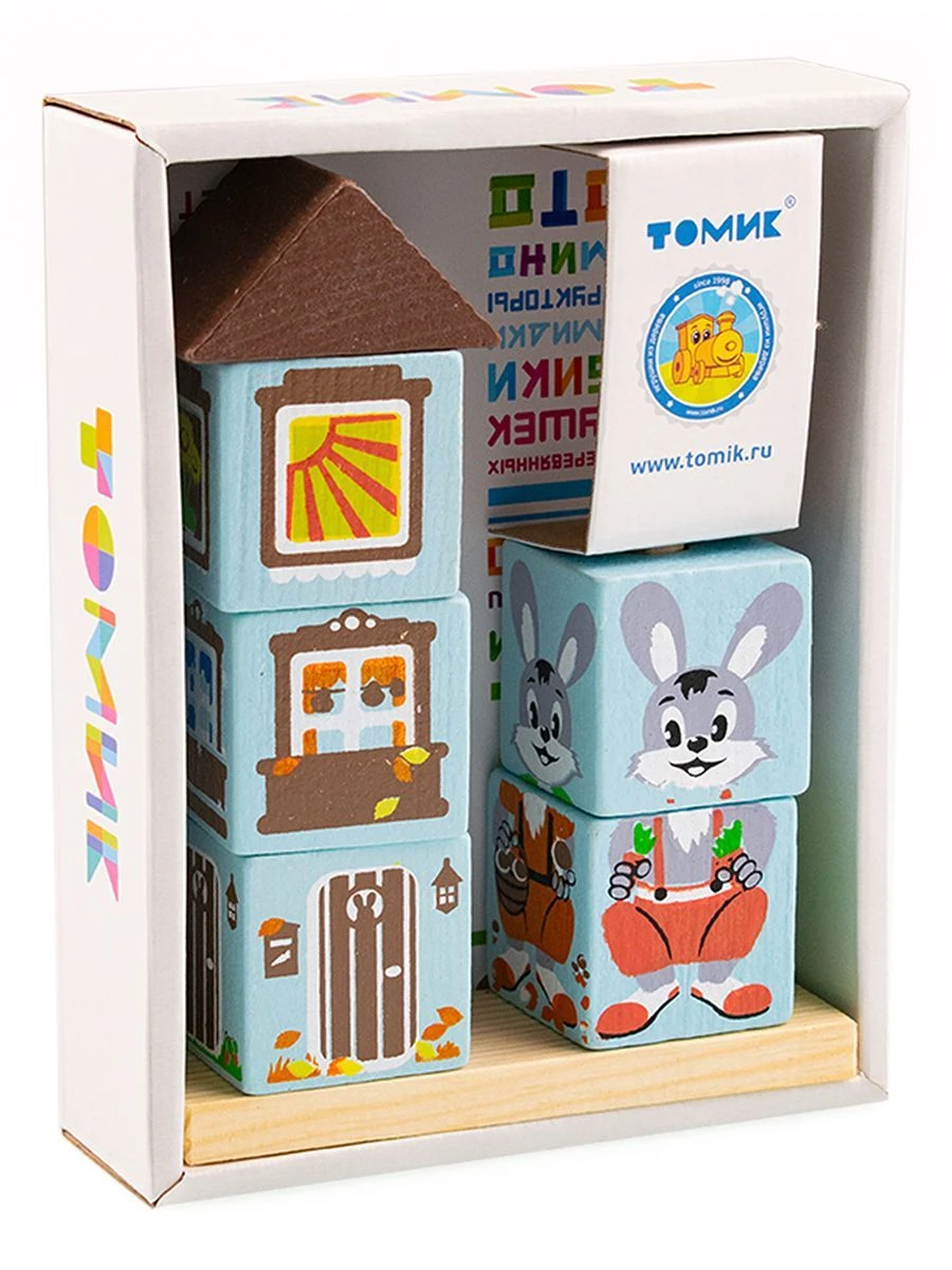 Кубики на палочке "Зайка" (7 деталей), Артикул 4545-2