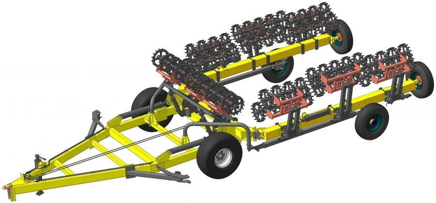 Universal Soil Preparation Aggregate with Ring-Spiked Rollers UPA-KKSH-12