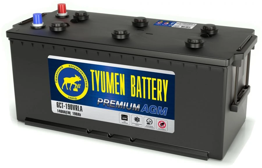 بطارية سائلة لبدء التشغيل TYUMEN BATTERY 6ST-190VRLA-R