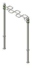 جهاز تمرين أفقي على شكل حرف U AKS-713