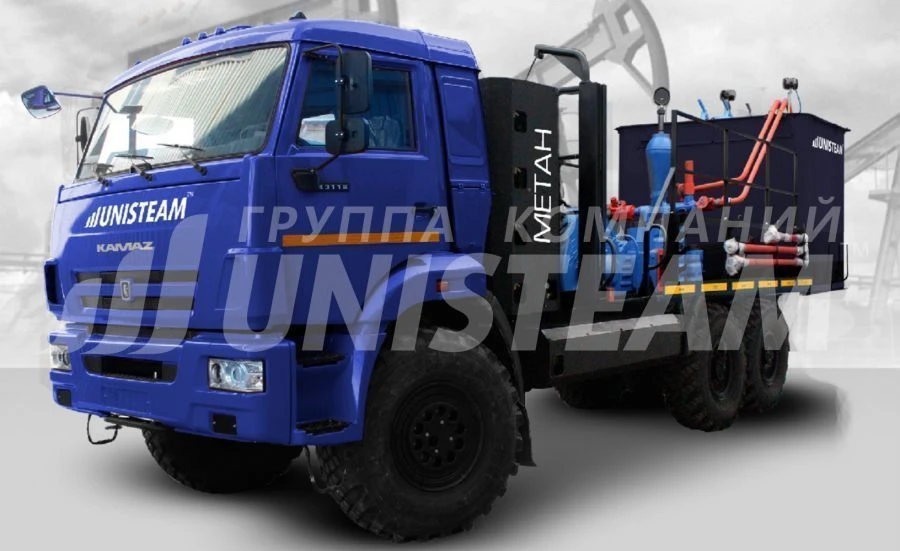 وحدة الأسمنت المتنقلة نوع 7098Z6 على شاسيه كاماز 5350-37