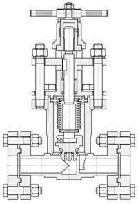 KZO 0208.080.25-48 Bellows Valve DN80 Carbon Steel