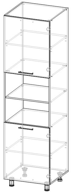 Harmony Series Storage Cabinet with Three Compartments