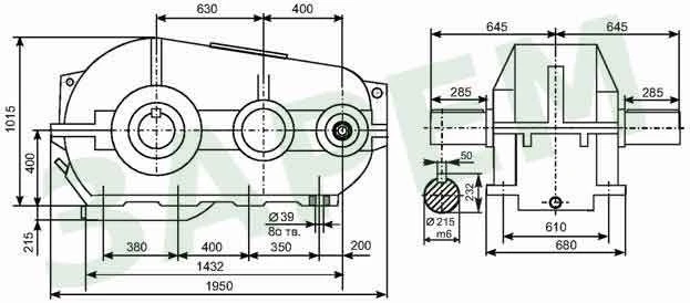 مخفض تروس أسطواني أفقي RSM-630SPH
