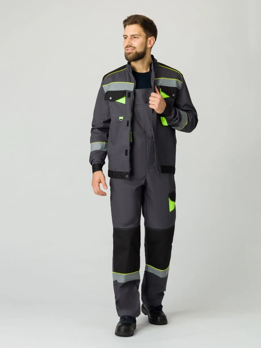 بدلة هوارد-2، رمادي داكن/أسود/أصفر، فن. 87468195
