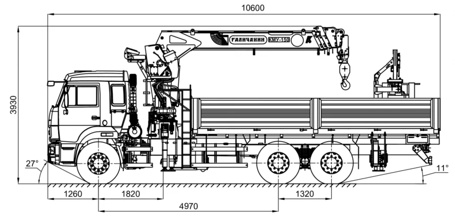 KMA-150-2 Truck-Mounted Crane-Manipulator with Work Platform