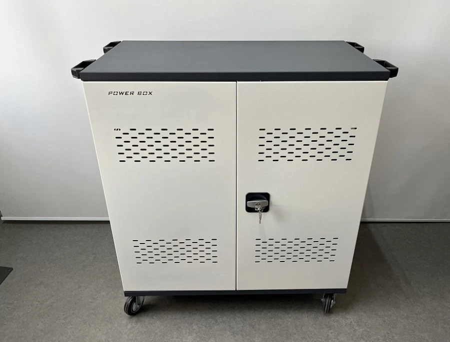 Тележка хранилище с системой подзарядки ноутбуков и планшетов POWER BOX, серия NB