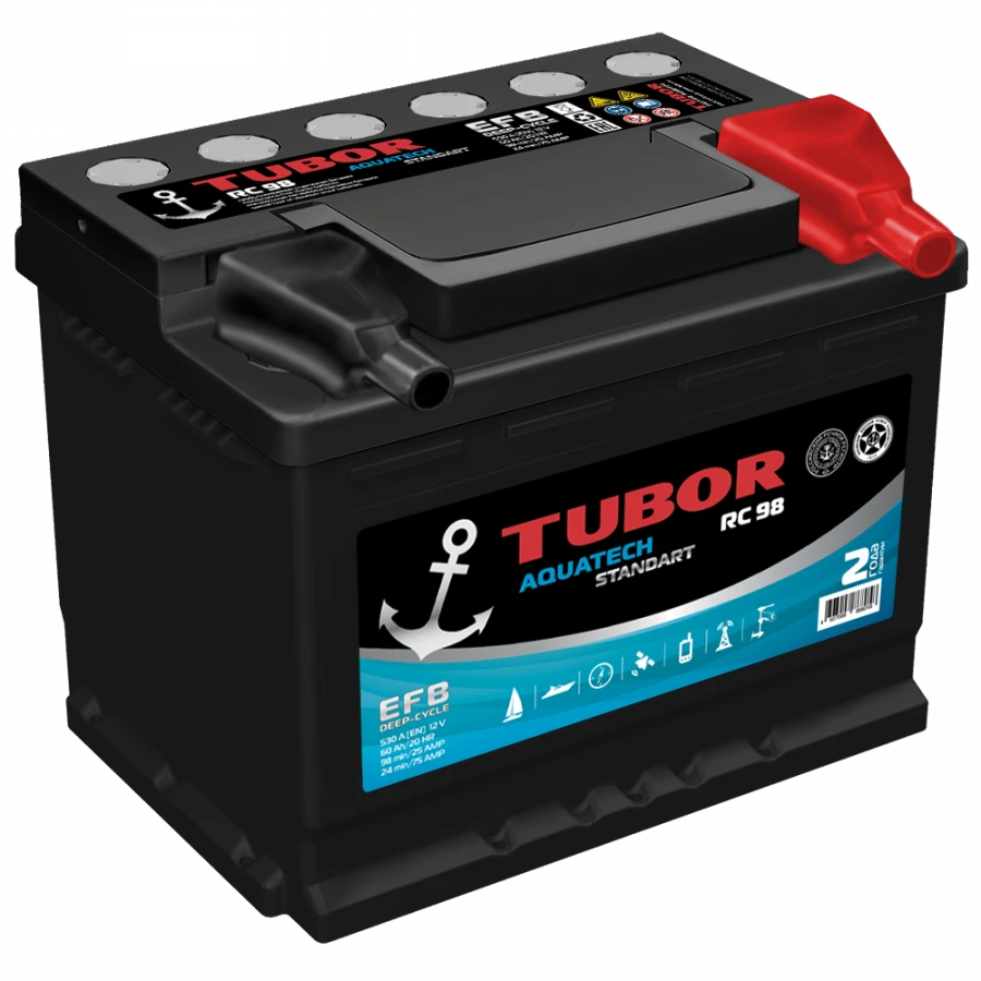 TUBOR AQUATECH STANDART Lead-Acid Starter Battery 6ST-60.1(0) VL