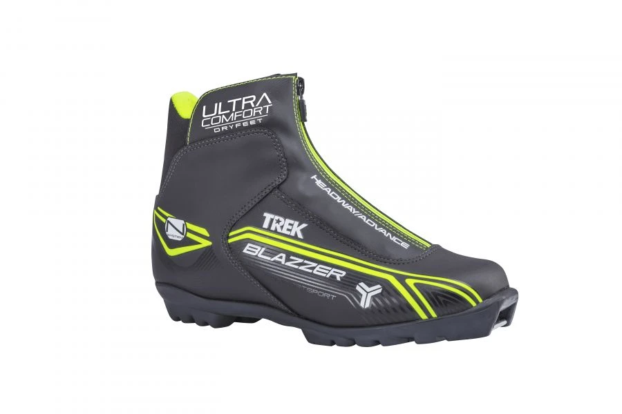 Ботинки лыжные TREK BlazzerComfort1 черный (лого лайм неон) N