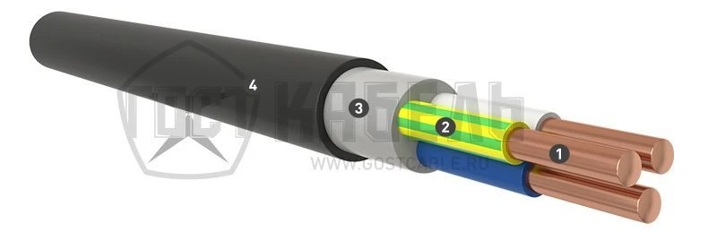 Low Smoke Fire-Resistant Cable for Voltage up to 1kV VVGn(A)-LS