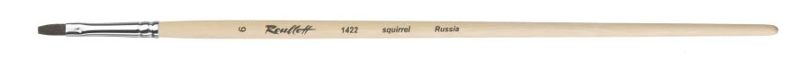 Flat Natural Squirrel Hair Paint Brush for Painting and Restoration