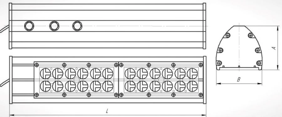 Outdoor LED Street Light DKU URAL-SP 08-095-40-Sh1 UHL1