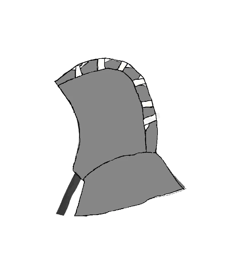 Protective Leather Helmet with Neck Flap Model AD1