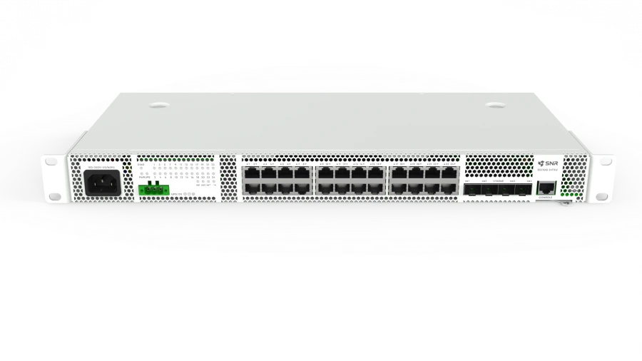 Управляемый Ethernet-коммутатор с коммутацией и маршрутизацией пакетов SNR-S5210G-24TX-UPS-R