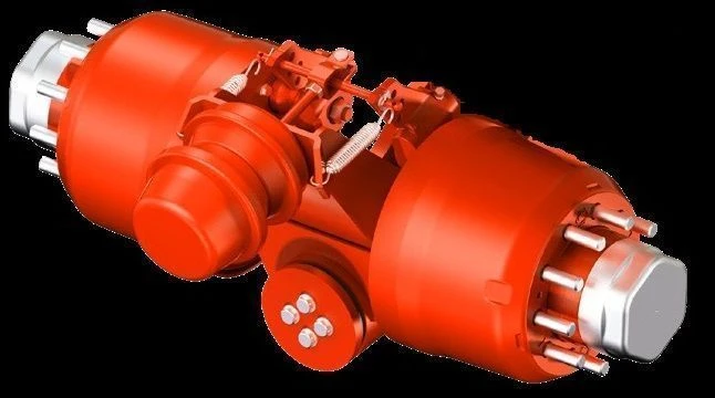 Осевой агрегат DT220.200.00: ось колесная DT220.220.00-20 на гидравлической подвеске DT220.210.00