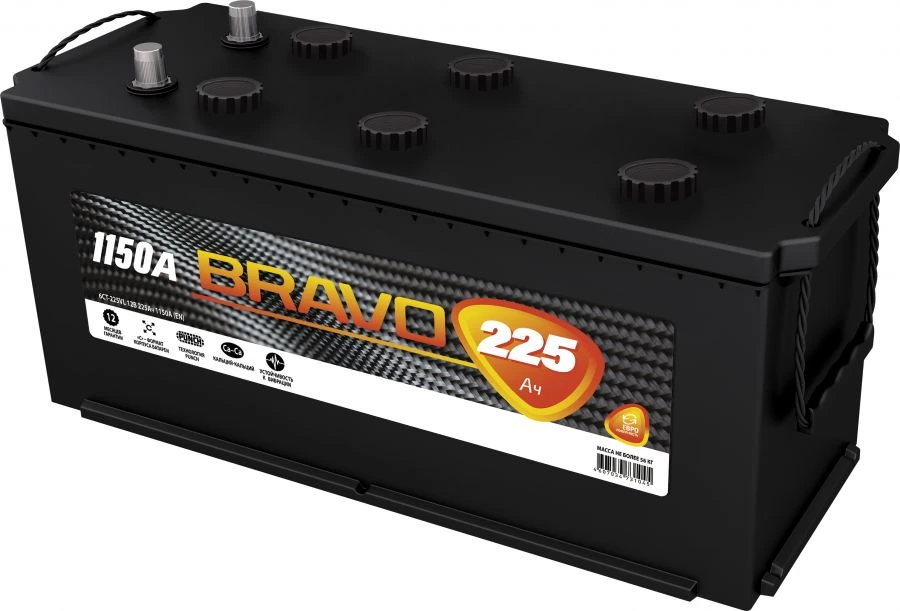 بطارية بدء تشغيل الرصاص الحمضية 6СТ-225VL BRAVO 1150 يورو