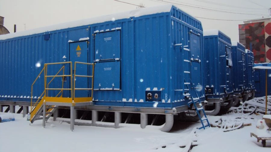 محطة الطاقة الآلية من نوع حاوية "بيتر بيل" PB-720-18D-12 مع مولدين ديزل YAMZ AD360C-T40
