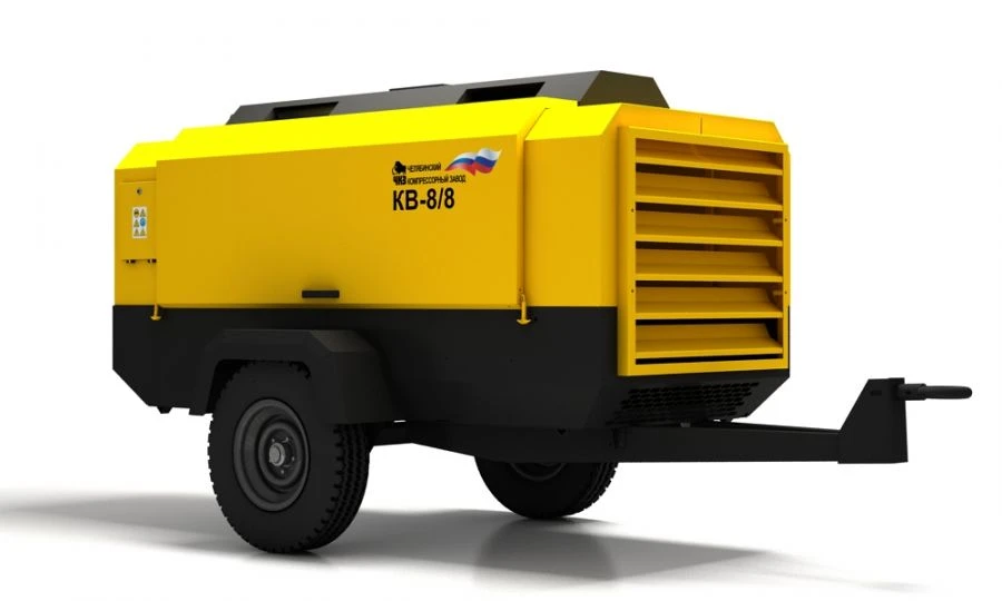 محطة كمبروسور محمولة على هيكل بعجلات طراز KV-8/8P