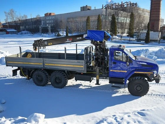 Автомобиль специальный с краном погрузочным гидравлическим типа КМА на базе УРАЛ 4320 и его модификации U0K03N-UL