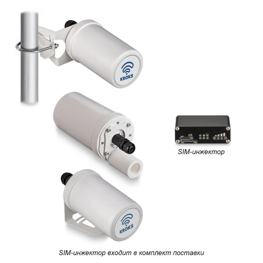 راوتر LTE Cat.6 مع دعم حقن SIM - Kroks Rt-Pot RSIM DS eQ-EP