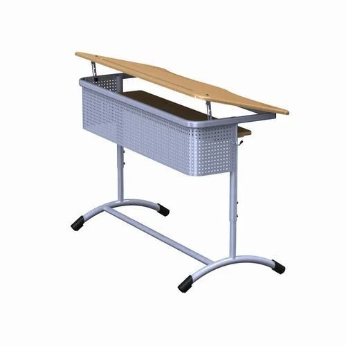 مكتب طلابي مزدوج قابل للتعديل من MDF لمجموعات النمو 1-7