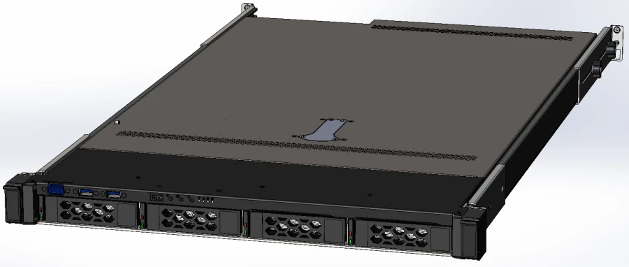 Сервер Rikor модель 1U-Int КДБА.466219.024-05 (серверный корпус КДБА.469573.020-02; матплата КДБА.469555.013; бэкплейн КДБА.4672