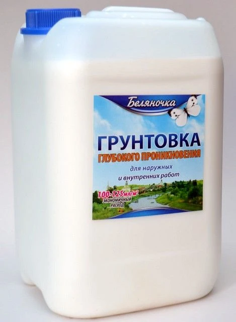Грунтовка Беляночка глубокого проникновения для наружных и внутренних работ