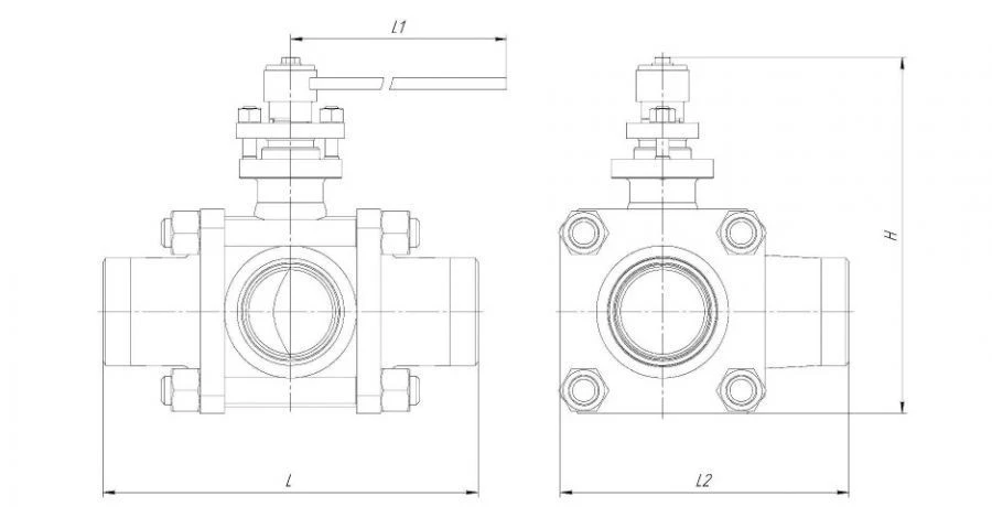 Кран шаровой под приварку КШП DN 32-700 PN 1,6-16 МПа