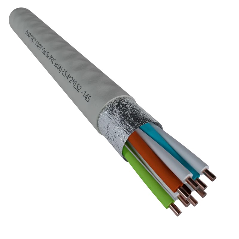 كابل مزدوج لالتواء عالي التردد F/UTP Cat 5e PVC nG(A)-LS 1pr 24 AWG