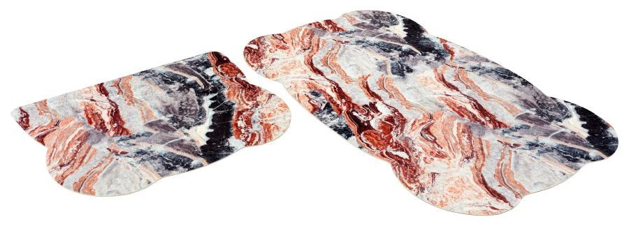 Набор ковриков SHAHINTEX SILK PHOTOPRINT (02) "Мрамор бежевый" 60х98+60х49