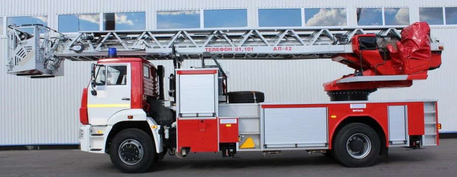 Автолестница пожарная АЛ-24 (К12), тип 4344N5, на шасси КАМАЗ-43082-Н5 (КОМПАС-12), модификация шасси СВ12С2