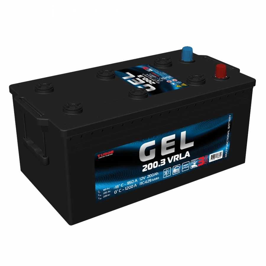 TUBOR GEL 6ST-200.3 VRLA Lead-Acid Starter Battery