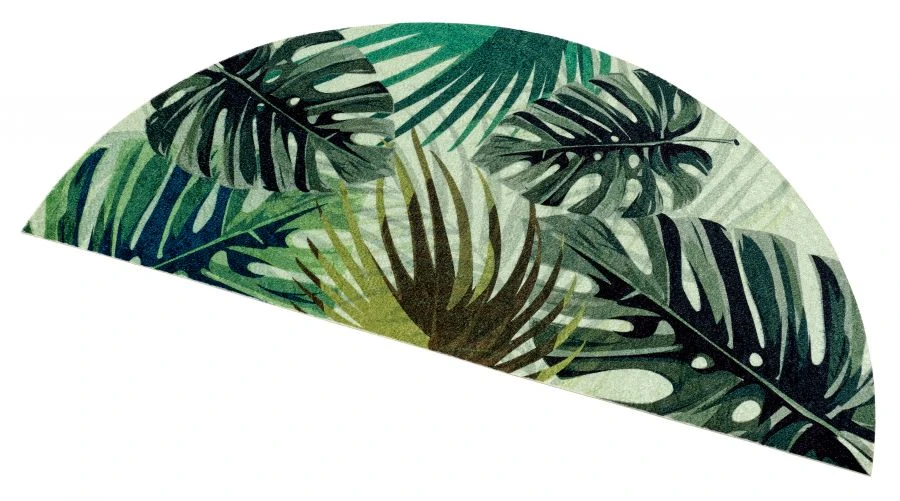 Коврик SHAHINTEX SILK PHOTOPRINT (55) "Монстера" 62х31 (полукруглый) 
