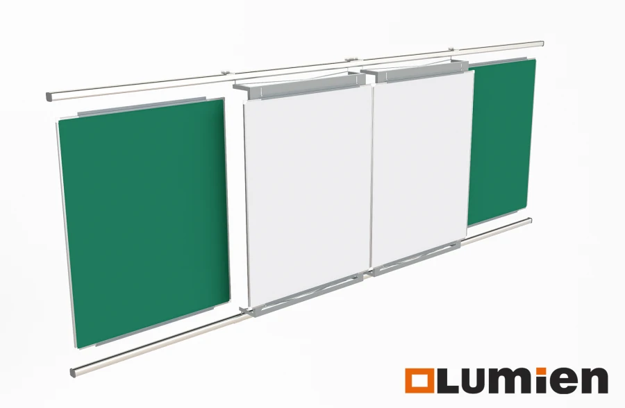 Рельсовая система торговой марки LUMIEN с классной доской