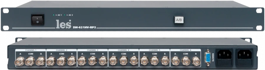 6-Channel Relay Switch for 3G/HD/SD-SDI, DVB-ASI, and CVBS Signals - SW-621HV-RP2