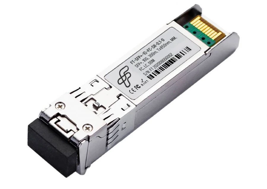 محولات ضوئية SFP لقناة الألياف، FT-SFP+-10-FC-SR-0.1-D
