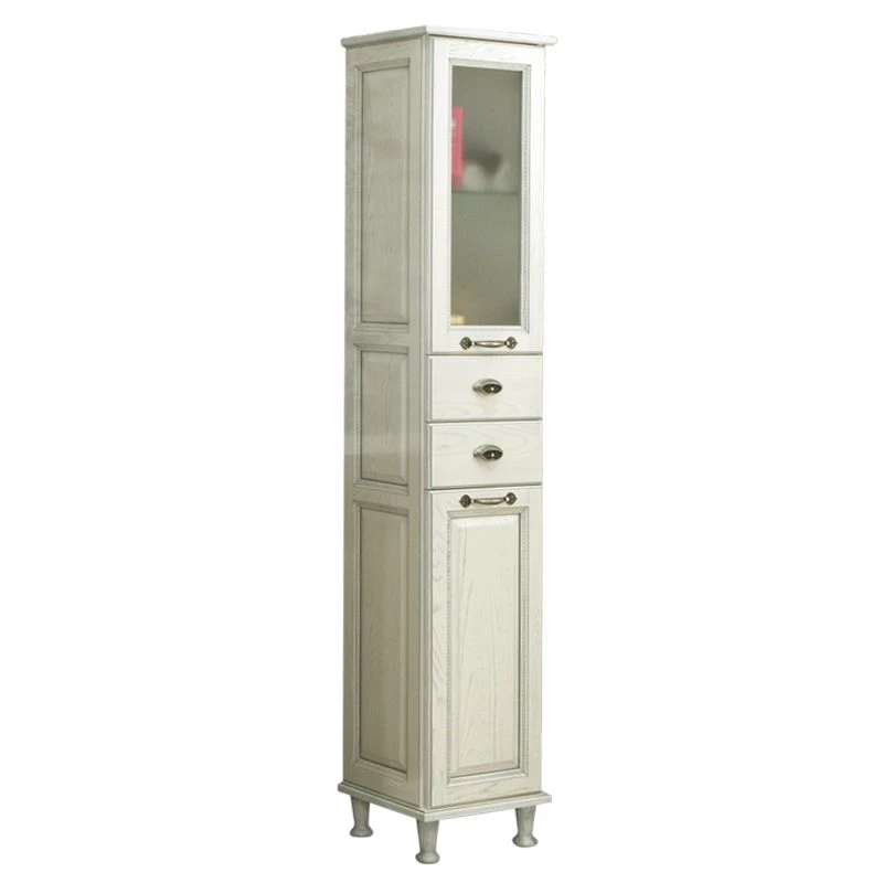 Шкаф - колонна Aquaton Жерона левая белое серебро 1A158903GEM2L1.A158.9.03G.EM2.L