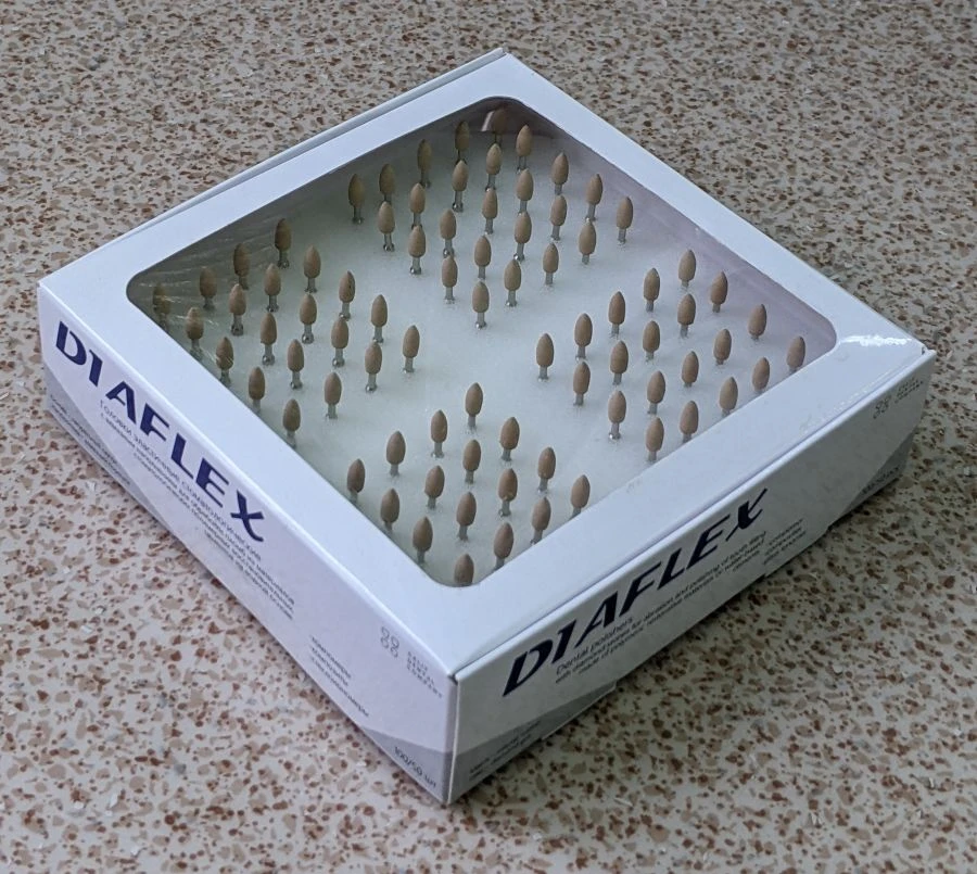 رؤوس الأسنان المرنة DIAFLEX مع تعبئة الألماس، 100 قطعة، موديل SK1