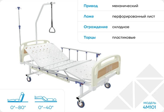 Кровать медицинская функциональная, модель 4М1