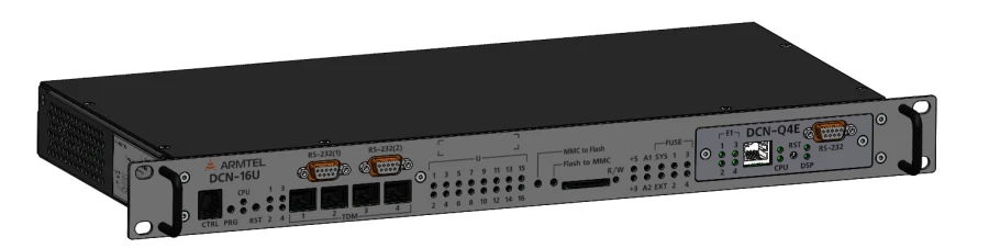 مفتاح DCN-16U مع وحدة المعالجة DCN-Q4E (4xE1)