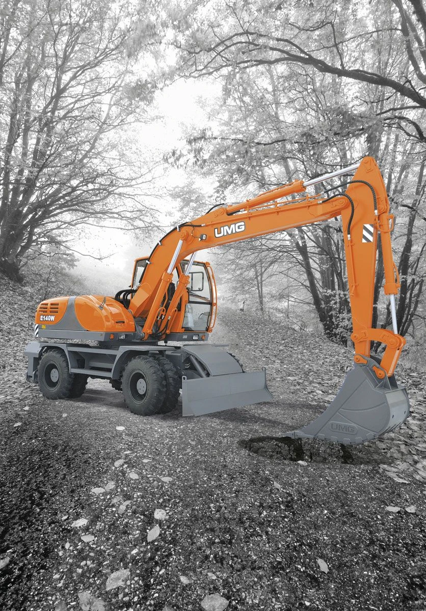 حفارة E140W ذات العجلات الهوائية ذات الدلو الواحد