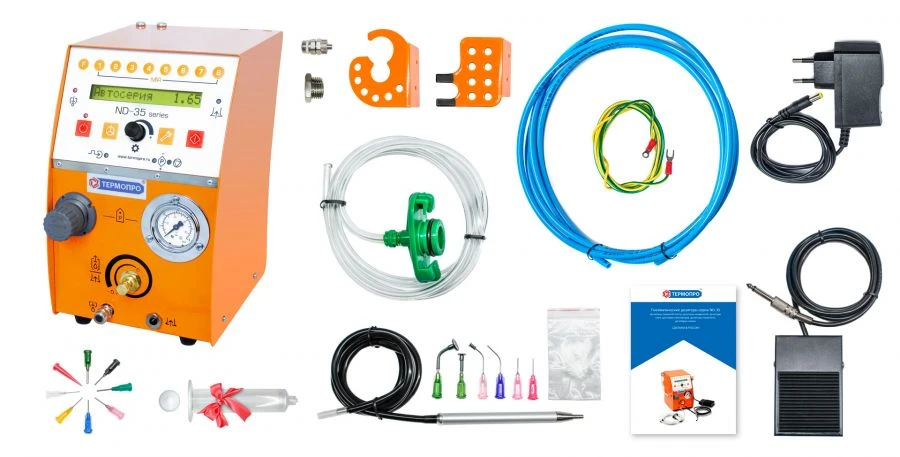 Industrial Paste and Liquid Dispenser ND-35.V400 with Vacuum Cutoff and Vacuum Tweezers