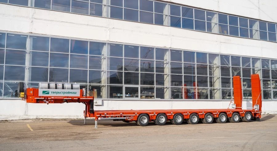Specialized Heavy-Duty Semi-Trailer for Transportation - Tverstroymash 993981 Mod 0023 with Goose Neck