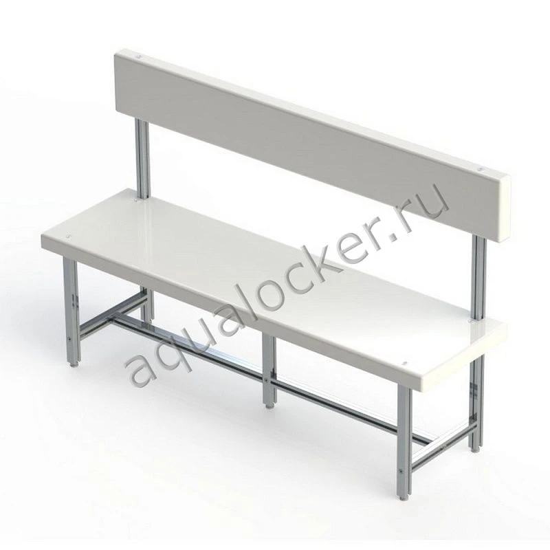 Скамейка AQUALOCKER со спинкой